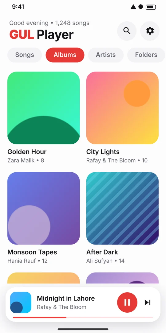 Albums grid